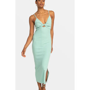 roxy Wavey Lady Midi Dress size S Blue Surf